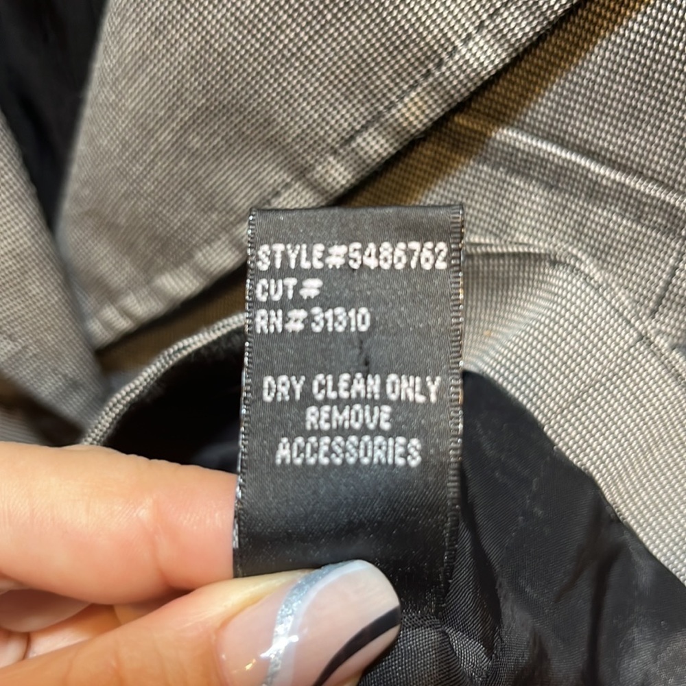 Black and White Short Sleeve Suit Jacket Top Size 12P - Picture 8 of 9